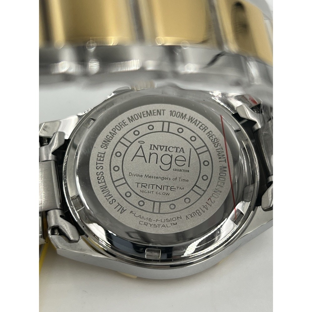Invicta Angel Lady Women's Quartz Watch Stainless Steel Silver/Gold Tone 34.5MM - Picture 3 of 8